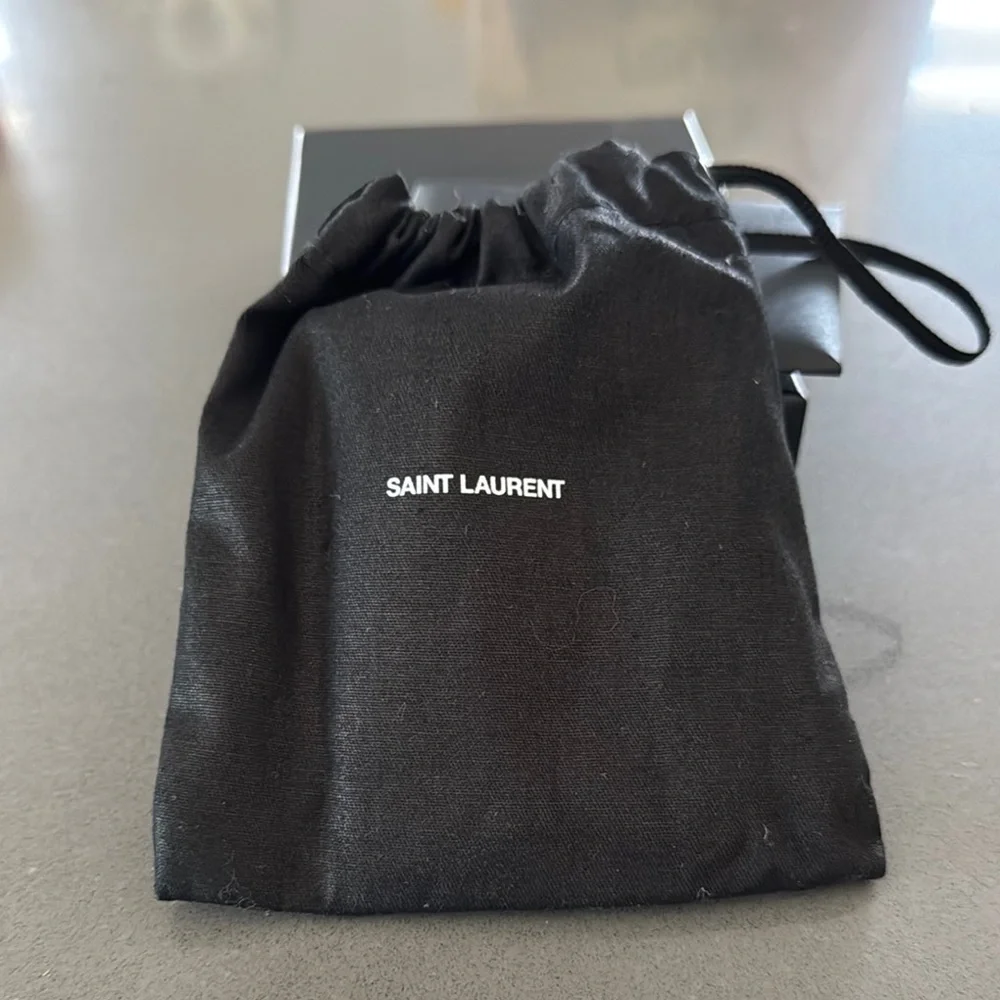 Saint Laurent NWT Cream Card Holder Wallet with Dust Bag & Box(full inclusion)